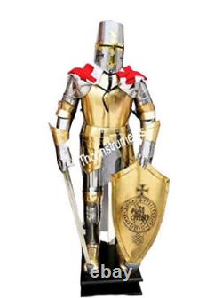 Vintage Medieval Knight Suit of 15th Century Combat Full Body Armour halloween