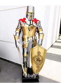 Vintage Medieval Knight Suit of 15th Century Combat Full Body Armour halloween