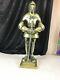 Vintage Suit of Armor Knight Statue Brass Bronze Color Base 24.5 tall Medieval