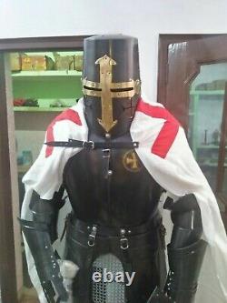 Wearable Antique Black Medieval Knight Suit Of Armor Combat Full Body Armour