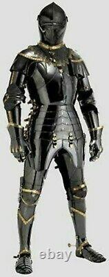 Wearable Steel Medieval Wearable Armor Knight Brass Crusador Full Suit of Armour