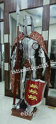 Wearable Suit of Armour Medieval Knight Shield Sword Costume Christmas Day Gift