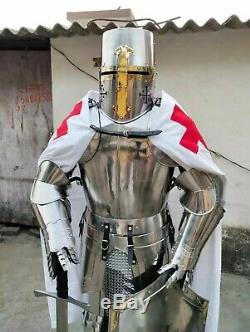 X-Mas 18 Gauge Medieval Combat Templar Knight Full Body Armour Suit Reenactment