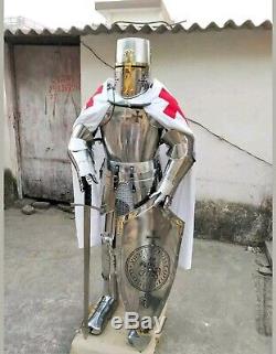 X-Mas 18 Gauge Medieval Combat Templar Knight Full Body Armour Suit Reenactment