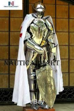 X-Mas Armour Medieval Knight Crusader Full Suit Of Armor Collectible Knight