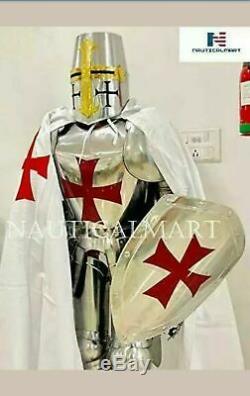 X-Mas Full Size 6 Feet Knights Templar Suit Of Armour Medieval Roman Armor S r