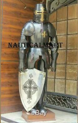 X-Mas Full Size 6 Feet Knights Templar Suit Of Armour Medieval Roman Armor Sk