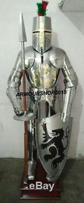 X-Mas Knight Crusader Full Suit Of Armor Medieval Wearable Costume