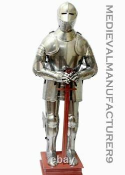 X-Mas Medieval Larp Knight Wearable Full Suit Of Armor Reenactment Costume