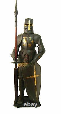 X-Mas Medieval Wearable Knight Crusader Full Suit Of Armor Collectible Costu