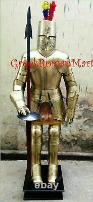 X-Mas Medieval Wearable Knight Crusader Full Suit Of Armour Collectibles LO65