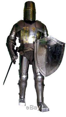 X-Mas Medieval Wearable Knight Crusador Full Suit Of Armor