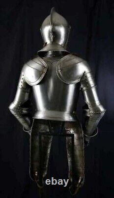 X-mas Medieval Knight Suit Armor Full Wearable Body Armor 18G Steel Armor Gift